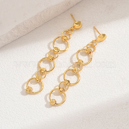 Elegant and Versatile Brass Dangle Stud Earrings GA3926-5-1