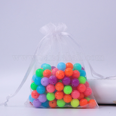 Rectangle Organza Drawstring Bags&nbsp;CON-PW0001-054B-01-1