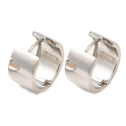 Rack Plating Brass Plain Thick Hoop Earrings EJEW-R152-03P-1