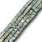 Electroplated Natural Lava Rock Beads Strands, Cube, Green Plated, 2x2x2mm, Hole: 1mm, about 179pcs/strand, 16.14''(41cm)