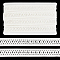 20M Polyester Elastic Cords, Flat, White, 25mm, about 21.87 Yards(20m)/Set