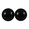 5000pcs ABS Plastic Imitation Pearl Cabochons, Half Round, Black, 5x2.5mm