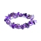 Natural Amethyst Stretch Bracelets, Chip, Inner Diameter: 2-1/8~2-3/8 inch(5.5~6cm)