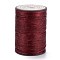 Round Waxed Polyester Thread String, Micro Macrame Cord, Twisted Cord, for Leather Sewing Stitching, Brown, 0.8mm, about 54.68 Yards(50m)/Roll