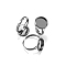 Iron Adjustable Ring Components, Pad Ring Setting, Flat Round, Gunmetal, Tray: 16mm, Inner Diameter: 17mm