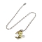 Resin Ceiling Fan Pull Chain Extenders, with Iron Ball Chains, Dolphin, 340mm, Pendant: 24.5x15.5x23mm