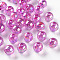 Transparent Acrylic Beads, AB Color Plated, Round, Violet, 8x7mm, Hole: 2mm, about 1745pcs/500g