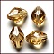 Imitation Austrian Crystal Beads, Grade AAA, K9 Glass, Faceted, Bicone, Gold, 10x13mm, Hole: 0.9~1mm