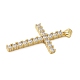 Brass Micro Pave Cubic Zirconia Pendants&nbsp;KK-P293-28G-2