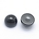 Natural Dyed & Heated Black Agate Cabochons&nbsp;G-P393-R02-6mm-2