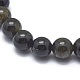 Natural Golden Sheen Obsidian Bead Stretch Bracelets&nbsp;BJEW-K212-A-020-2
