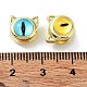 Rack Plating Alloy Beads&nbsp;PALLOY-Q458-26G-3