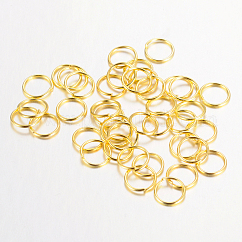 Iron Open Jump Rings, Round, Cadmium Free & Nickel Free & Lead Free, Golden, 14x1.2mm, 17 Gauge, Inner Diameter: 11.6mm, about 2700pcs/1000g