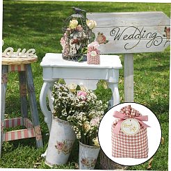 Cloth Tartan Gift Candy Drawstring Bags&nbsp;ST-CJ0003-01A