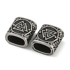 Retro 304 Stainless Steel Slide Charms&nbsp;STAS-B071-13AS