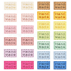 65Pcs 13 Colors Rectangle Hand Made Suede Clothing Label&nbsp;AJEW-TA0002-15