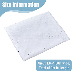 Star Pattern Nylon Mesh Fabric&nbsp;DIY-WH0569-01A