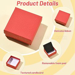 12Pcs 6 Colors Square Cardboard Necklace Boxes&nbsp;CBOX-FS0001-11