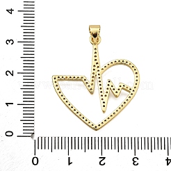 Brass Micro Pave Cubic Zirconia Pendants&nbsp;KK-K401-06B-G