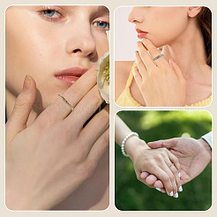 2Pcs 2 Colors Alloy with Crystal Rhinestone Finger Rings&nbsp;RJEW-TADJ0001-01C