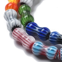 Handmade Millefiori Lampwork Beads Strands&nbsp;LAMP-F035-04
