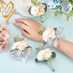 4pcs 2 Style Silk Ribbon Wrist Corsage&nbsp;AJEW-CA0002-74
