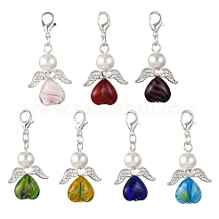 Heart Angel Glass Pendant Decoration&nbsp;HJEW-JM03804