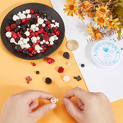 DIY Skull Cross Rose Bracelet/Necklaces Making Kits&nbsp;DIY-AR0005-27