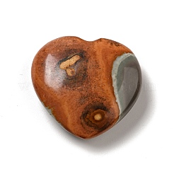 Natural Desert Jasper/Polychrome Jasper Heart Love Stone&nbsp;G-C010-04