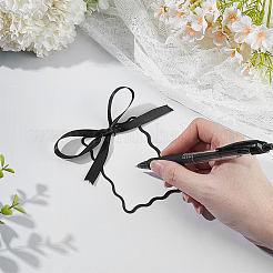 100Pcs Rectangle Paper Table Cards with 100Pcs Polyester Ribbons for Wedding Party Celebration Supplies&nbsp;OFST-WH0004-122A