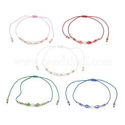 Glass & Seed Beads Braided Bead Bracelets&nbsp;BJEW-MZ00283