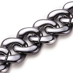 Handmade UV Plating Acrylic Curb Chains&nbsp;AJEW-JB00774-01
