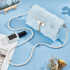 2Pcs ABS Plastic Imitation Pearl Beaded Bag Straps&nbsp;AJEW-PH0003-99B