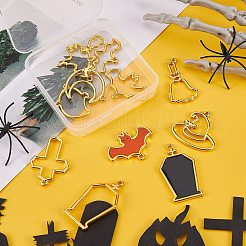 9Pcs 9 Style Zinc Alloy Open Back Bezel Pendants&nbsp;FIND-SZ0001-43