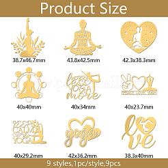 9Pcs Nickel Self-adhesive Picture Stickers&nbsp;DIY-WH0450-194