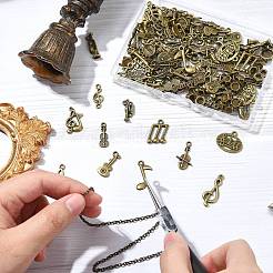 100 Pcs 20 Styles Tibetan Style Alloy Pendants&nbsp;FIND-CJ0003-88