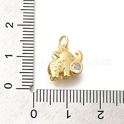 Brass Micro Pave Cubic Zirconia Pendants&nbsp;KK-L225-050G