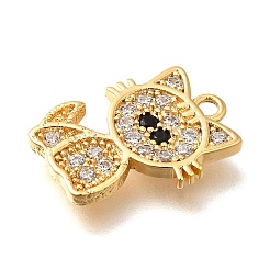 Brass Micro Pave Cubic Zirconia Pendants&nbsp;KK-K294-04G