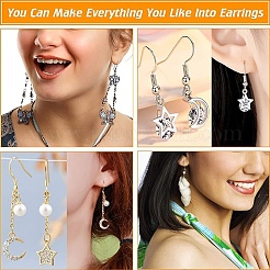 200Pcs 2 Color Brass Earring Hooks&nbsp;KK-YW0002-30