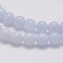 Natural Light Blue Agate Bead Strands&nbsp;G-G970-38-4mm