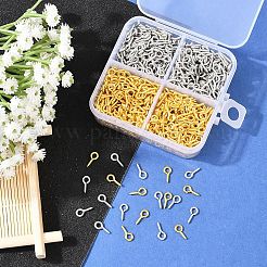 1200Pcs 2 Colors Iron Screw Eye Pin Peg Bails&nbsp;IFIN-YW0004-11