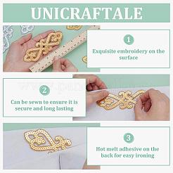 20Pcs 2 Colors Embroidery Iron on/Sew on Polyester Ribbon Patches&nbsp;PATC-FG0002-68
