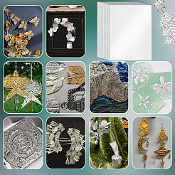 25Pcs Rectangle Tin Foil Paper Sheets&nbsp;DIY-OC0016-34B-02