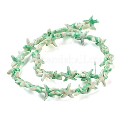 Spray Printed Synthetic Turquoise Beads Strands&nbsp;TURQ-P002-02A-01