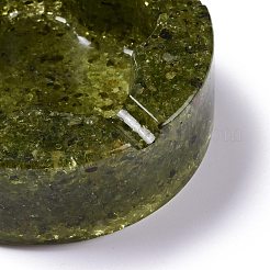 Resin with Natural Peridot Chip Stones Ashtray&nbsp;DJEW-F015-05C