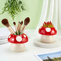 Porcelain Polka Dot Mushroom Vase Ornaments&nbsp;AJEW-WH0481-792