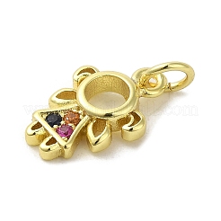 Brass Micro Pave Cubic Zirconia Charms&nbsp;KK-M283-18B-02