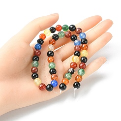 Natural Agate Beads Strands&nbsp;G-YW0001-33A