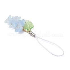 Flower Handmade Lampwork & Acrylic Pendants Decorations&nbsp;HJEW-TA00438-04