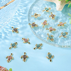 16Pcs Alloy Rhinestone Connector Charms&nbsp;ALRI-TA0001-40